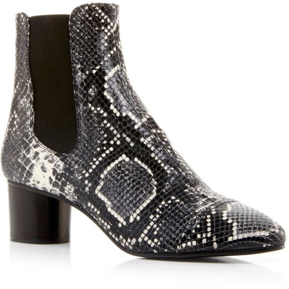 Isabel Marant Danae Python Snake Chelsea Boots Bootie sz 37 EUC